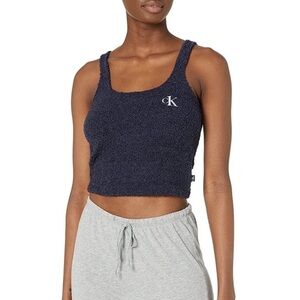 New Calvin Klein Women's Ck One Plush Lounge Tank Top. Size Large